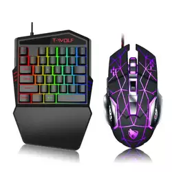 T Wolf Tf900 One Handed Gaming Keyboard And Mouse Set