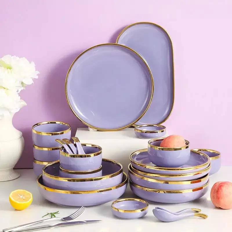 Dinnerware set ceramic dinner set bowl dishes plates set