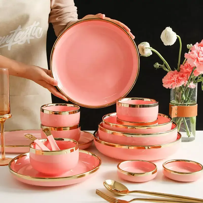 Dinnerware set ceramic dinner set bowl dishes plates set
